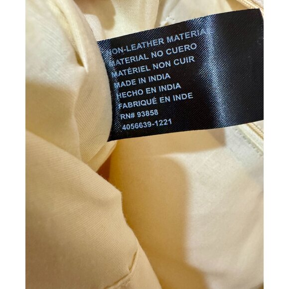 Canvas Tote Bag With Red Stripes Yellow & Blue Accents Multicolor Handles - Picture 8 of 8